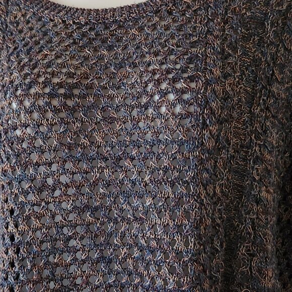 Architect sweater sz PXL navy brown open weave oversize great condition - Picture 1 of 3